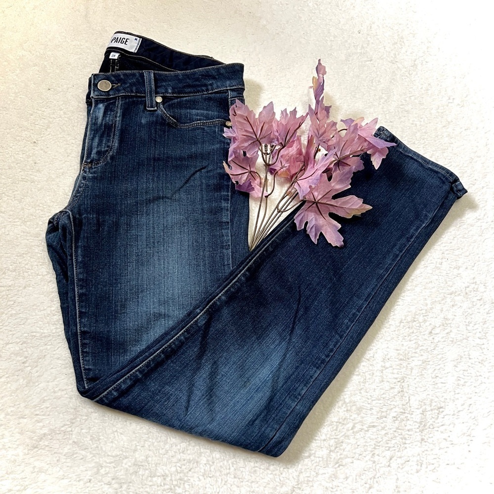 PAIGE Skyline Skinny Dark Wash Jeans - Size 28